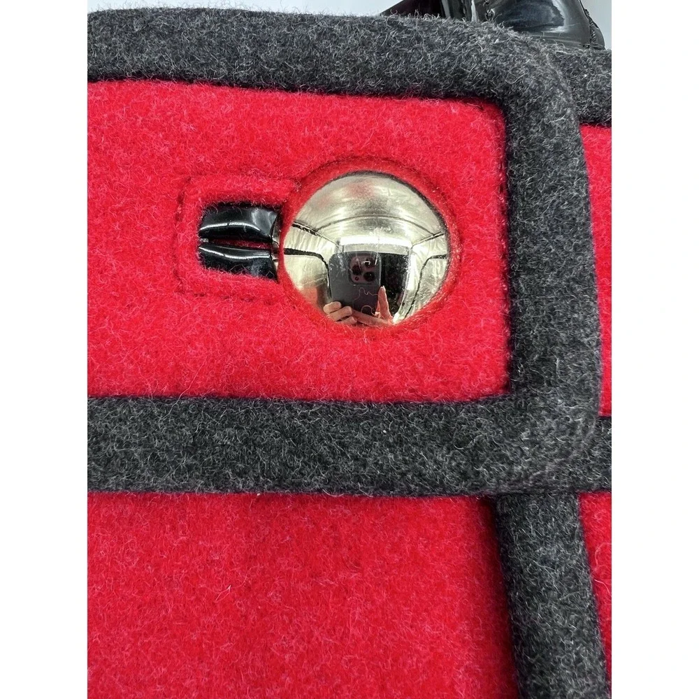 KATE SPADE CHESTNUT HILL‎ GERANIUM RED ALDA QUINN WOOL SATCHEL TOTE Valentines